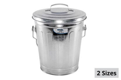 Picture of In The Ditch Galvanized Steel Trash Can with Lid